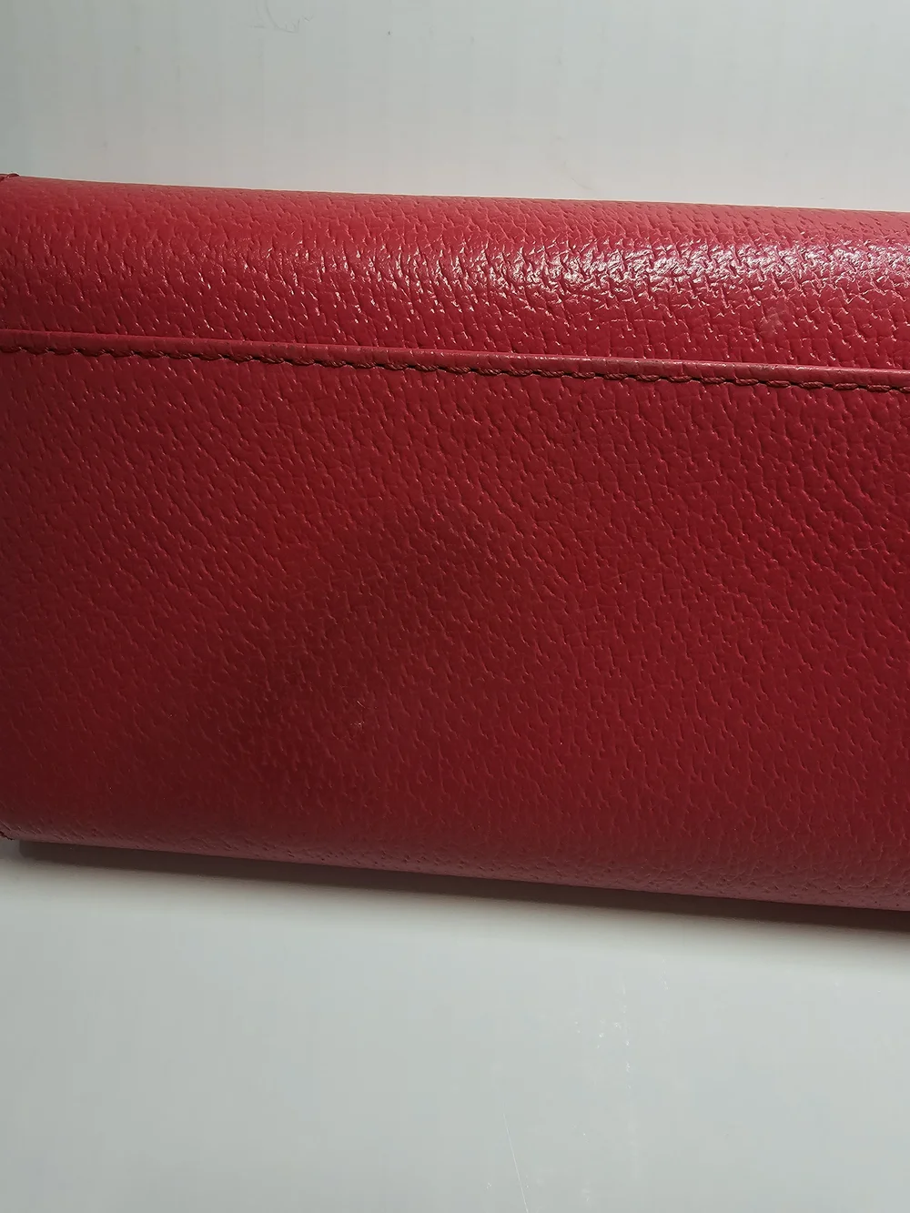 Kate Spade New York Red Pebble Leather Flap Continental Long Wallet - See Images